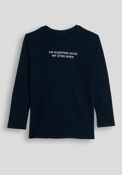 Pop Candy - Slogan pj set - midnight blue/grey