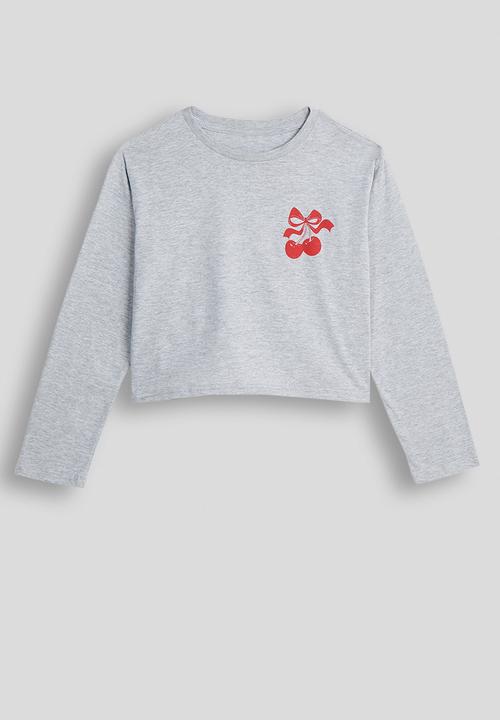 Pop Candy - Cherry print pj set - grey