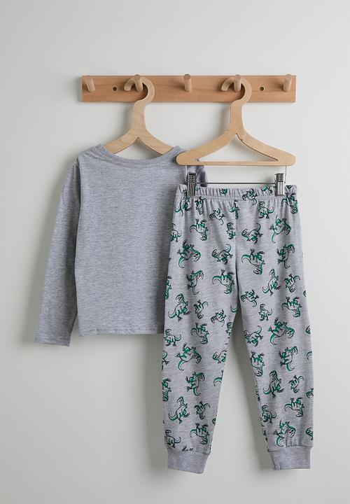 Pop Candy - Dino pj set - grey