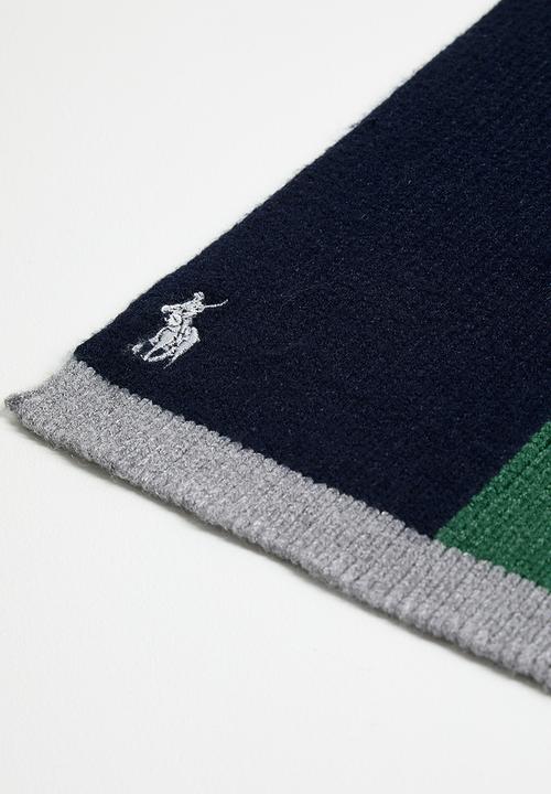 POLO - Colourblock Scarf  - Navy