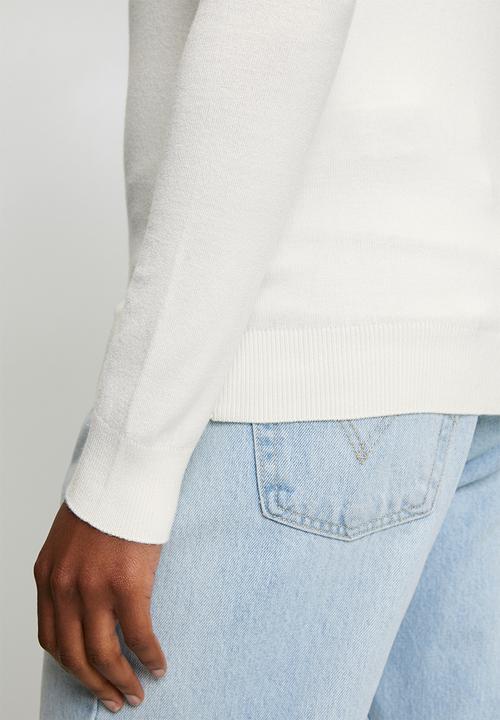 GUESS - Saylor Logo Sweater - Cream White