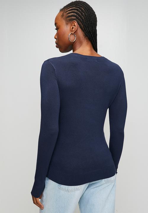 GUESS - Reyna Logo Sweater - Suiting Blue