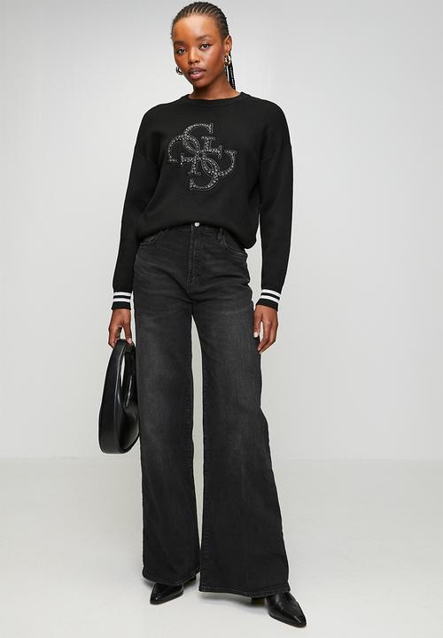 GUESS - Sylvie Logo Sweater - Jet Black