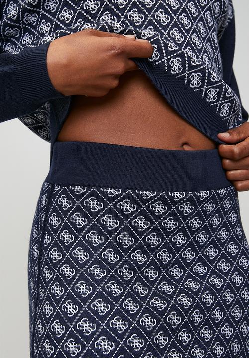 GUESS - Aubrey 4G Skirt - Blue And Cream