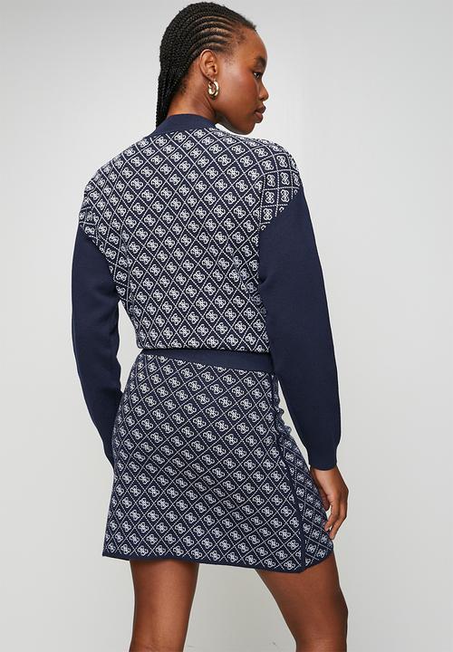GUESS - Aubrey 4G Skirt - Blue And Cream