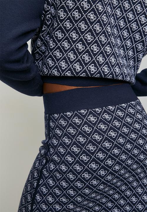 GUESS - Aubrey 4G Skirt - Blue And Cream