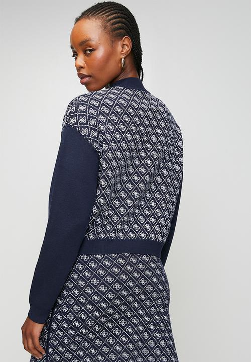 GUESS - Aubrey 4G Sweater - Blue And Cream