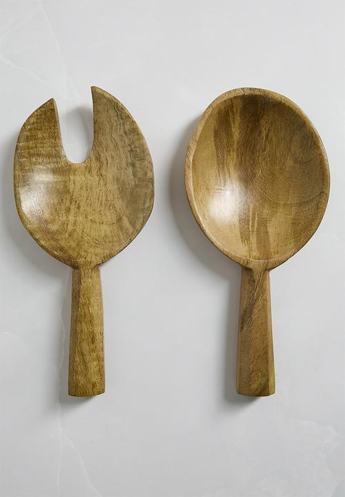 Salad Servers set of 2 - Natural