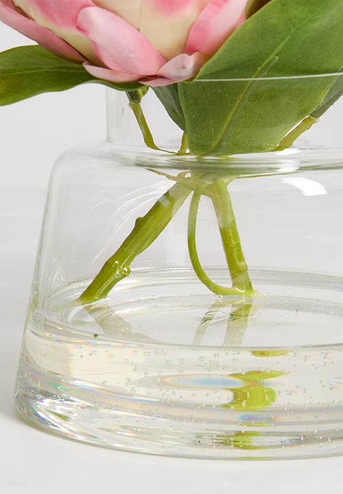 Silk By Design - Protea mauve in jar vase