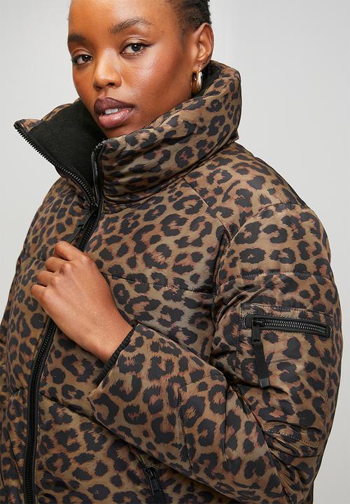 Martina Print Crop Puffa - Savage Night
