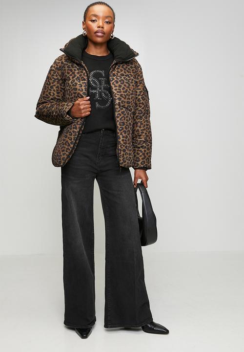 GUESS - Martina Print Crop Puffa - Savage Night