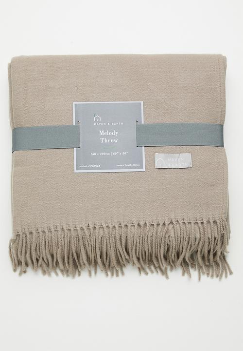 Haven & Earth  - Melody Throw - Cobblestone