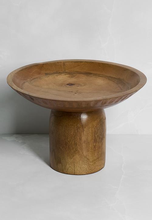 Carved Wooden Bowl - Natural