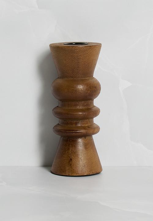 Wooden Candle Holder - Natural