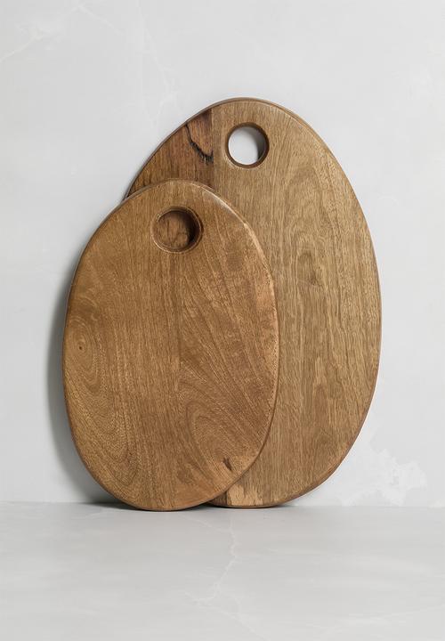 Organic Shape Wooden Chopping Board - Natural