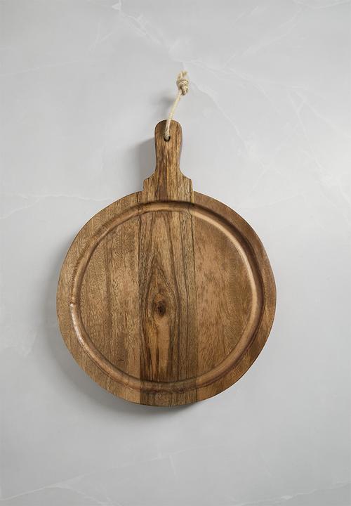 Sixth Floor - Round Wooden Paddle Chopping Board - Natural