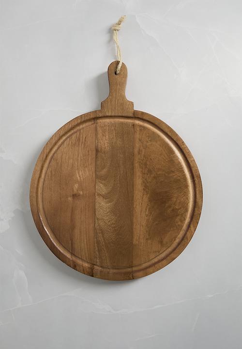 Sixth Floor - Round Wooden Paddle Chopping Board - Natural