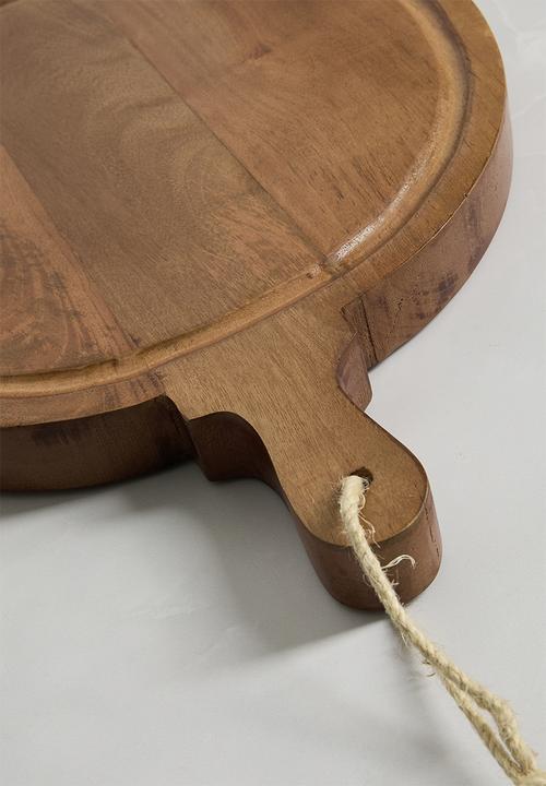 Sixth Floor - Round Wooden Paddle Chopping Board - Natural