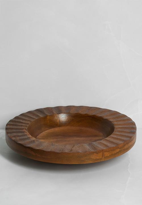 Sixth Floor - Carved Wood Serving Bowl - Natural