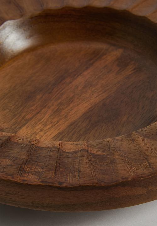 Sixth Floor - Carved Wood Serving Bowl - Natural