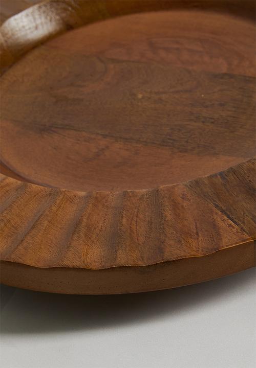 Sixth Floor - Carved Wood Serving Bowl - Natural