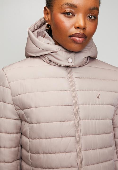 POLO - Wmn Blake Long sleeve Puffer Jacket - Rose Taupe