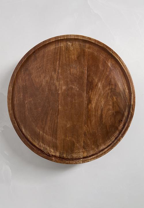 Sixth Floor - Round Wooden Décor Tray - Natural