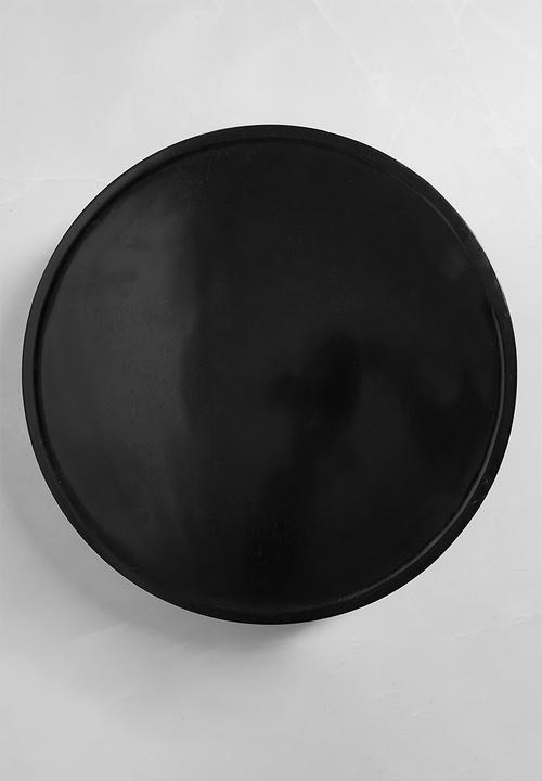Sixth Floor - Round Wooden Décor Tray - Black