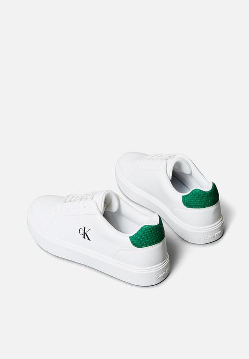 Calvin Klein - Classic Cup Laceup - Bright White/Deco Green