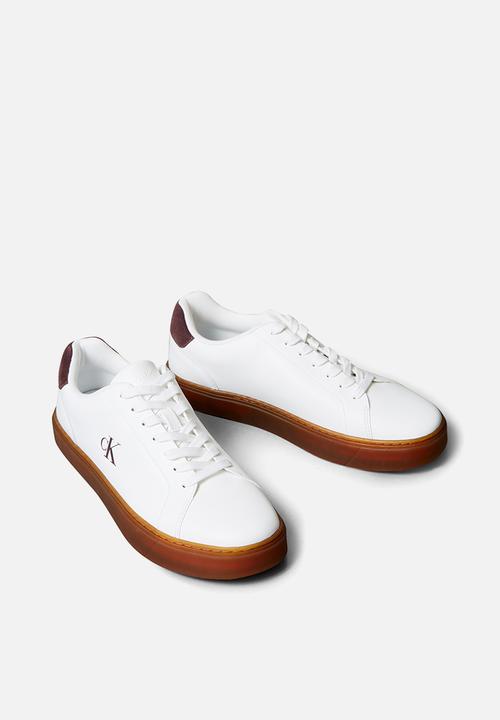 Calvin Klein - Classic Cupsole Laceup - Bright White/Bordeaux/Gum