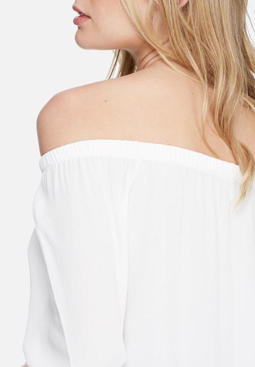 dailyfriday - Off shoulder crepe tie top