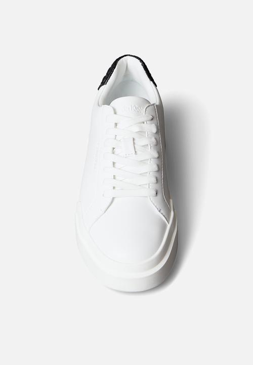 Calvin Klein - Chunky Cupsole Laceup Lth Bt Aop - Bright White/Black