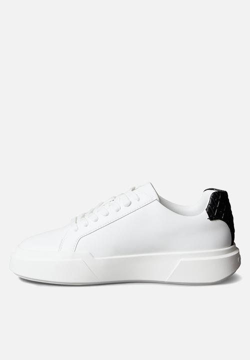 Calvin Klein - Chunky Cupsole Laceup Lth Bt Aop - Bright White/Black