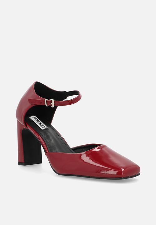 Madison® - Odessa ankle strap heel - dark red