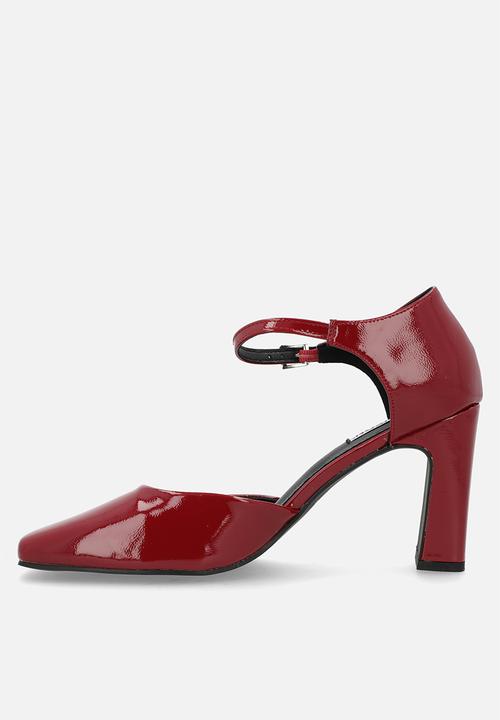 Madison® - Odessa ankle strap heel - dark red