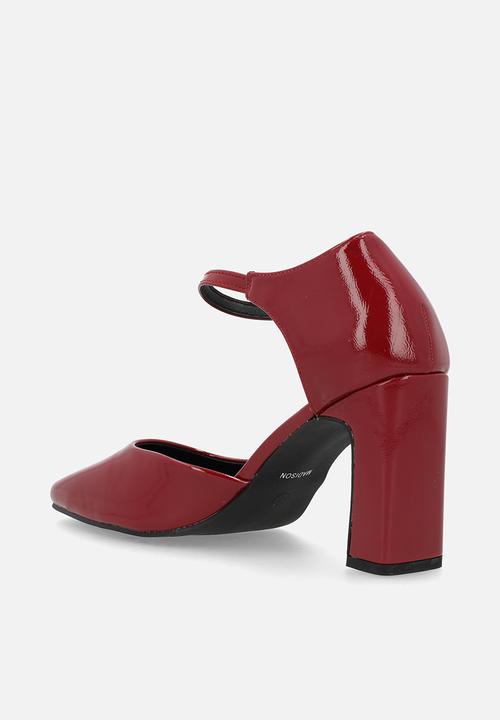 Madison® - Odessa ankle strap heel - dark red