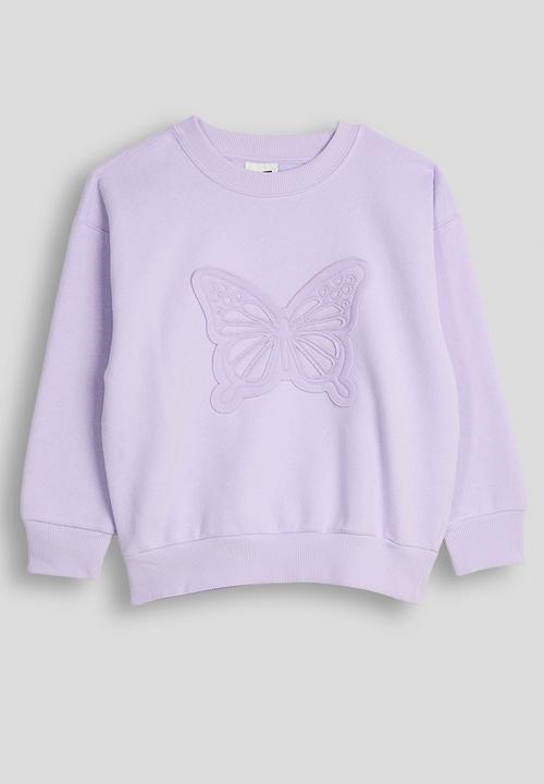 Cotton On - Sammy Oversized Crew & Relaxed Trackpant Pack - Vintage Lilac/Butterfly