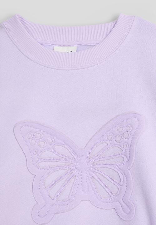 Cotton On - Sammy Oversized Crew & Relaxed Trackpant Pack - Vintage Lilac/Butterfly