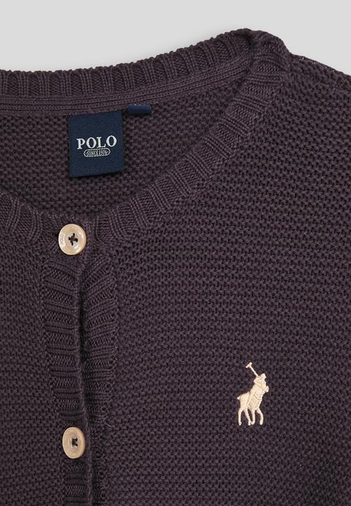 POLO - Audrey knitted cardigan - plum