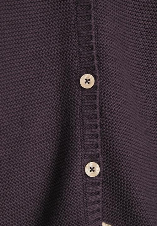 POLO - Audrey knitted cardigan - plum