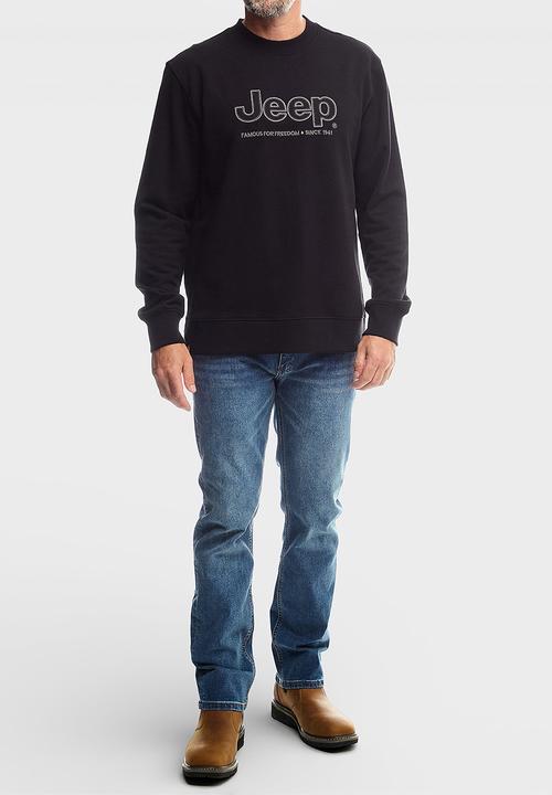 JEEP - Applique Fleece Crew neck - Black