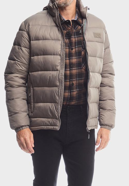 JEEP - Long Sleeve Puffer Jacket - Brown