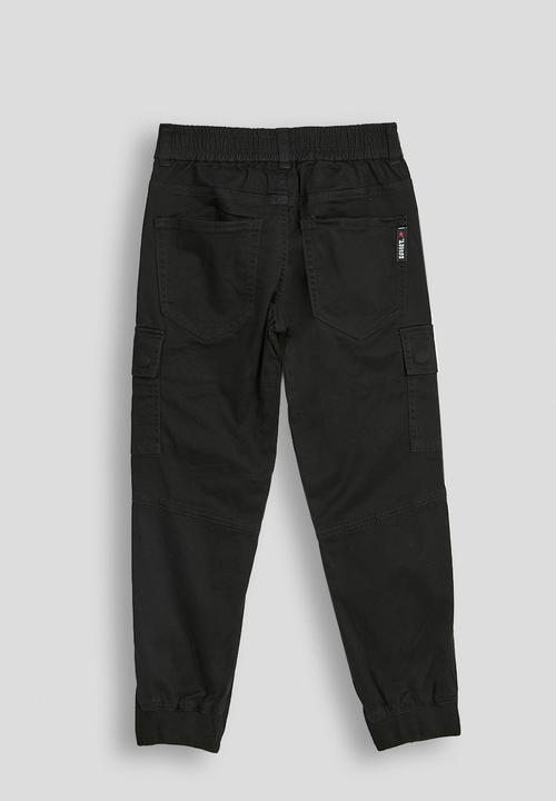 SOVIET - Boys Cotton Cargo Pants - Black