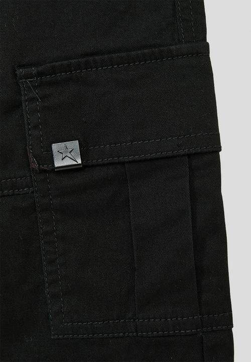 SOVIET - Boys Cotton Cargo Pants - Black