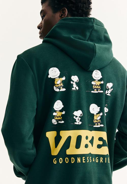 H&M - Regular fit hoodie - green/snoopy
