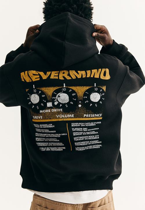 H&M - Loose fit hoodie - black/nirvana