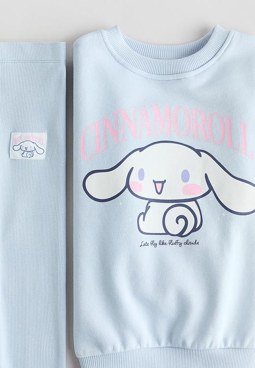 H&M - 2-piece top and leggings set - light blue/cinnamoroll