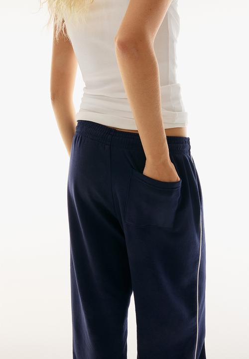 H&M - Wide joggers - navy blue