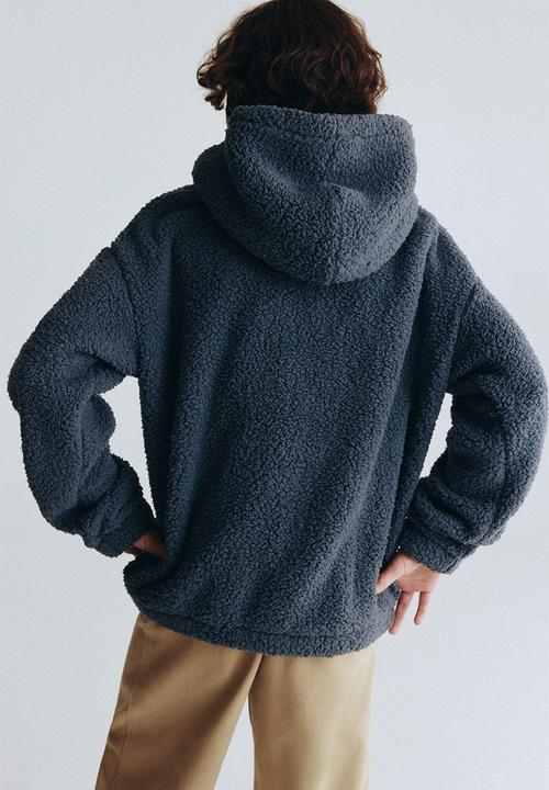 H&M - Teddy hoodie - dark blue
