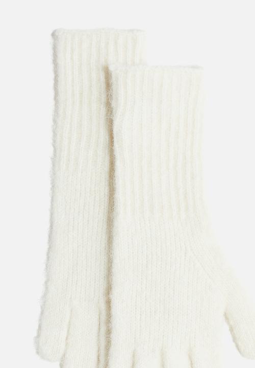H&M - Knitted gloves - cream